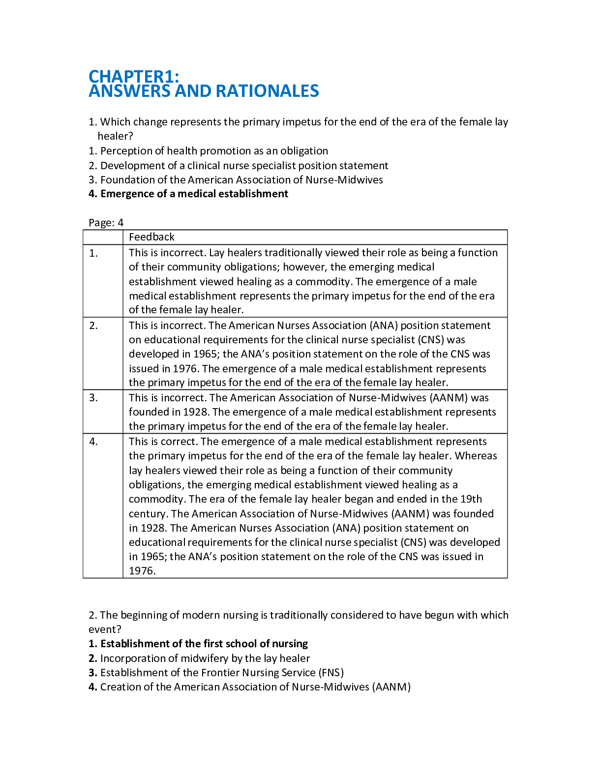 Preview image for FNP MSN 560 > COMPLETE QUIZ BANK > QUESTIONS, ANSWERS AND RATIONALES FNP MSN 560